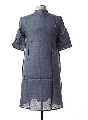 Robe mi-longue manches 3/4 manches 3/4 bleu 119 femme