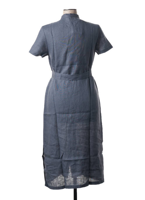 Robe mi-longue bleu BLANC BOHEME pour femme
