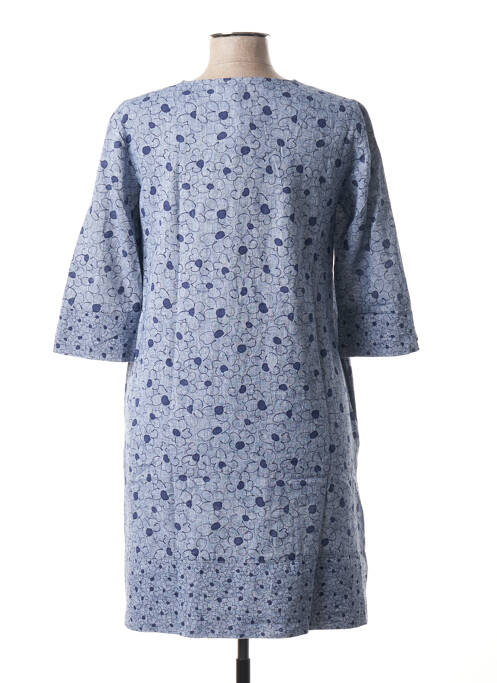 Robe mi-longue bleu BLANC BOHEME pour femme