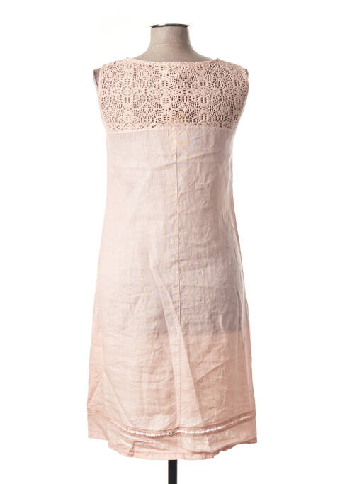 Robe mi-longue rose BLANC BOHEME pour femme
