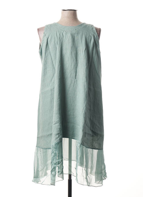 Tunique sans manche vert BLANC BOHEME pour femme