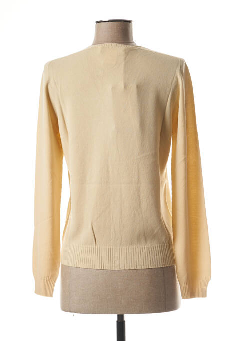 Gilet manches longues beige BLANC BOHEME pour femme