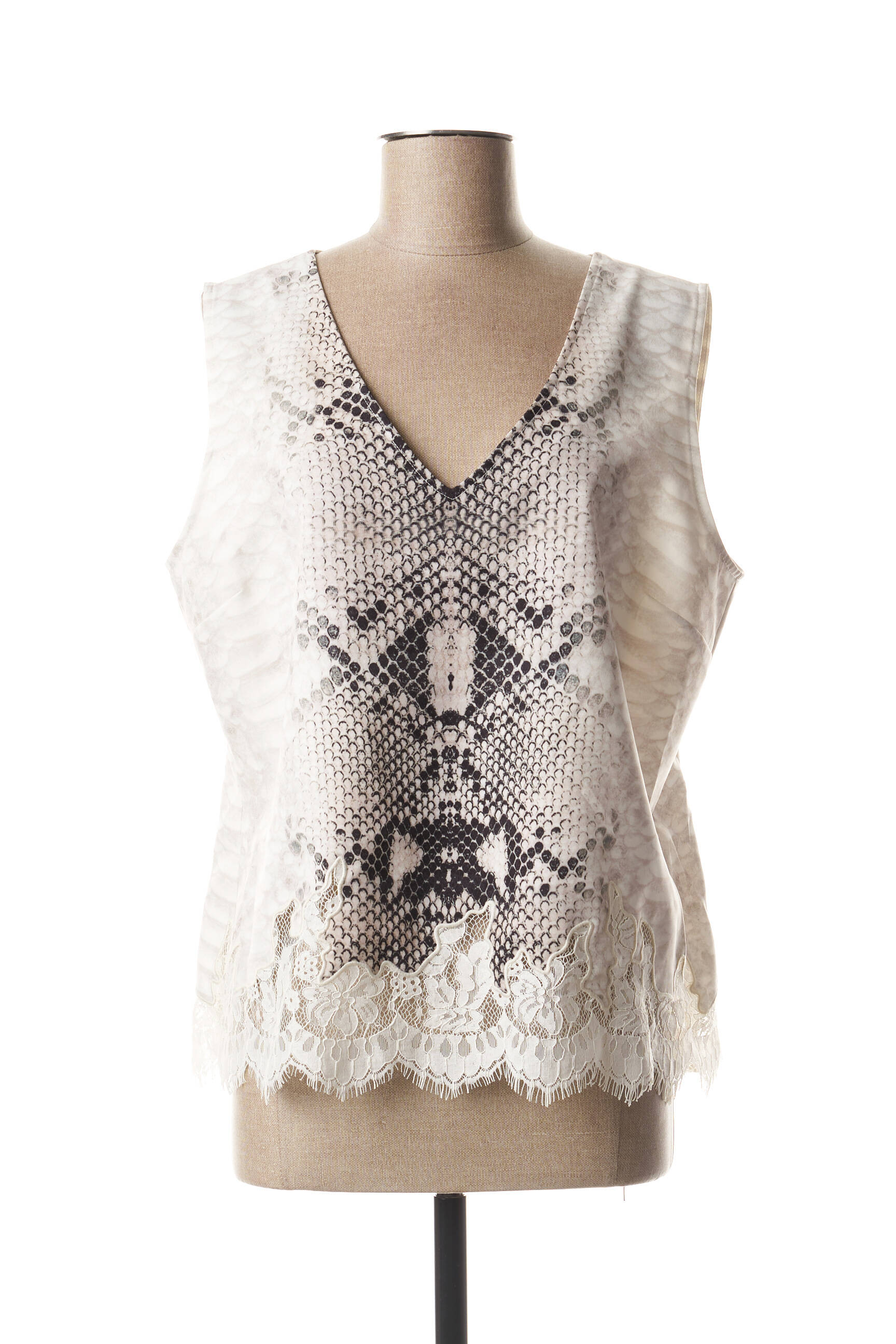 Top manches courtes manches courtes beige FUEGO WOMAN femme