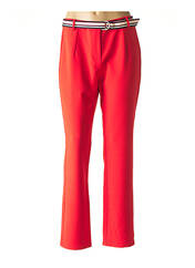 Pantalon droit rouge LESLIE pour femme seconde vue
