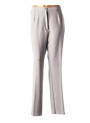 Pantalon taille élastique gris GEVANA femme