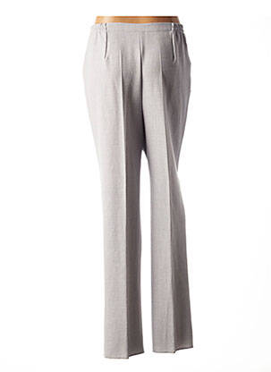 Pantalon taille élastique gris GEVANA femme
