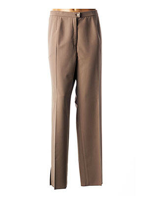 Pantalon taille élastique marron KARTING femme