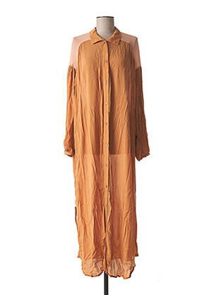 Robe longue marron WILD pour femme