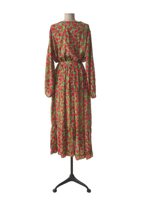 Robe mi-longue vert GOLD SILVER pour femme