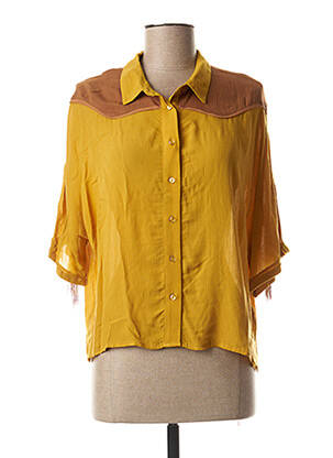 Blouse manches 3/4 manches 3/4 jaune WILD femme