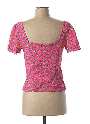 Blouse manches courtes manches courtes rose GRACE & MILA femme