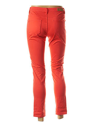 Pantalon 7/8 stretch taille normale rouge F.A.M. femme