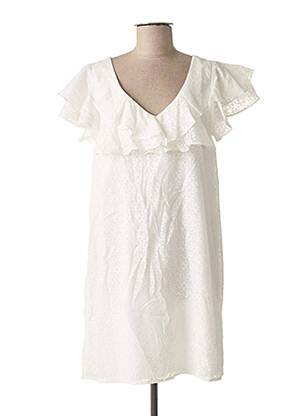 Robe courte coupe évasée blanc MOLLY BRACKEN femme