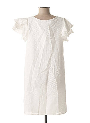Robe courte coupe évasée blanc MOLLY BRACKEN femme