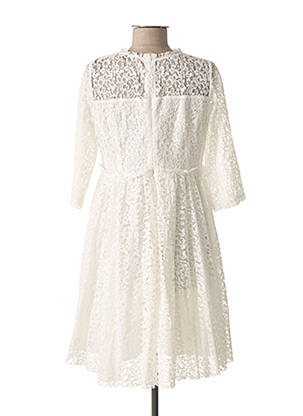 Robe courte manches 3/4 manches 3/4 blanc MOLLY BRACKEN femme