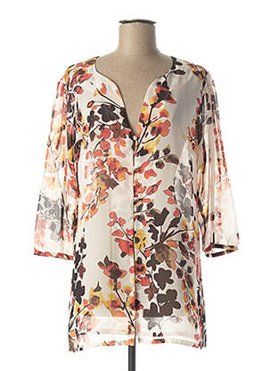 Gilet manches longues fermeture boutonnée sur le devant blanc WEINBERG femme