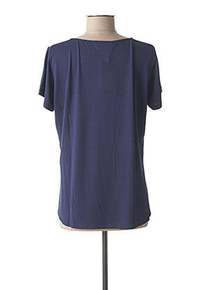 Blouse col rond manches courtes bleu WEINBERG femme
