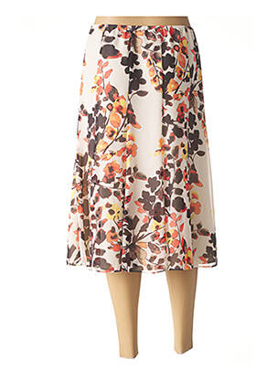 Jupe mi-longue taille élastique beige WEINBERG femme