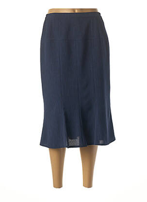 Jupe longue fermeture zippée au dos bleu COUTUREINE femme