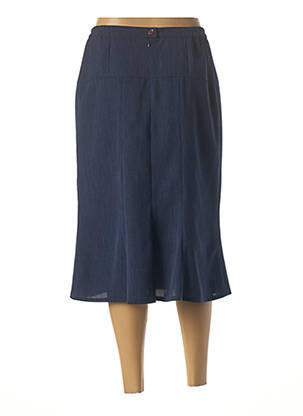 Jupe longue fermeture zippée au dos bleu COUTUREINE femme