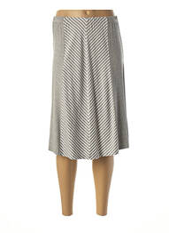 Jupe mi-longue stretch gris PAUPORTÉ femme