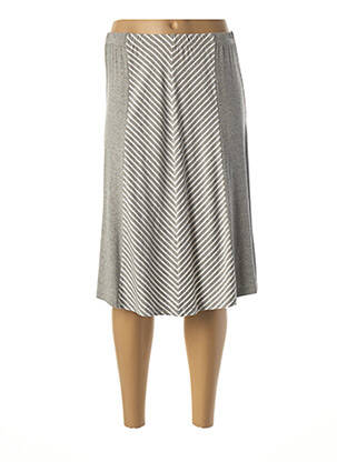 Jupe mi-longue coupe évasée gris PAUPORTÉ femme