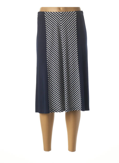 Jupe mi-longue taille élastique bleu PAUPORTÉ femme