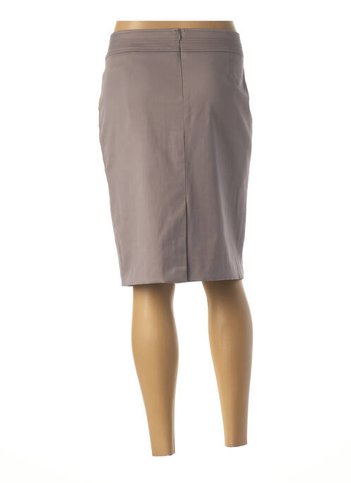 Jupe mi-longue marron FRANK WALDER pour femme