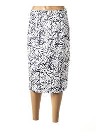 Jupe mi-longue taille normale bleu WEINBERG femme