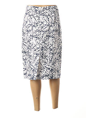 Jupe mi-longue taille normale bleu WEINBERG femme