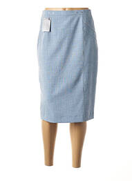 Jupe mi-longue coupe droite bleu WEINBERG femme