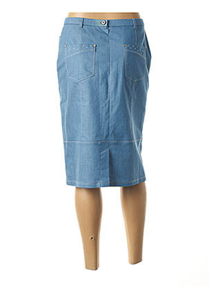 Jupe mi-longue stretch bleu PAUPORTÉ femme