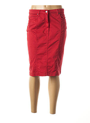 Jupe mi-longue stretch rouge PAUPORTÉ femme