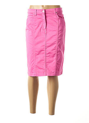 Jupe mi-longue stretch rose PAUPORTÉ femme