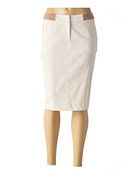 Jupe mi-longue taille normale beige WEINBERG femme