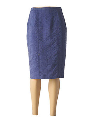 Jupe mi-longue taille normale bleu PAUPORTÉ femme