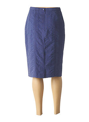 Jupe mi-longue taille normale bleu PAUPORTÉ femme