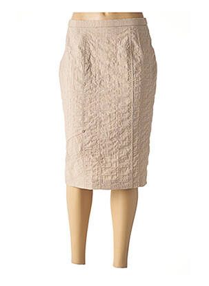 Jupe mi-longue taille normale beige PAUPORTÉ femme