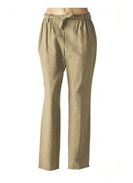 Pantalon droit tissage crêpe vert PAUPORTÉ femme