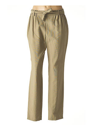 Pantalon droit tissage crêpe vert PAUPORTÉ femme