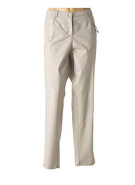 Pantalon slim broderie rivets taille basse gris FRANK WALDER femme