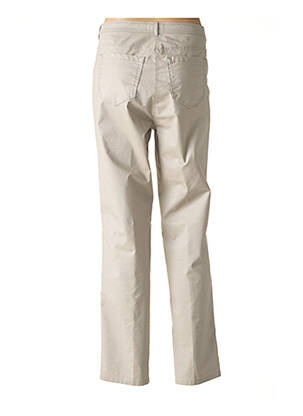 Pantalon slim broderie rivets taille basse gris FRANK WALDER femme