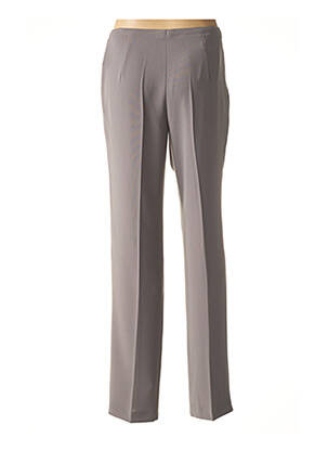 Pantalon droit tissage crêpe taille normale gris BASLER femme