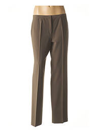 Pantalon droit stretch taille basse vert BASLER femme