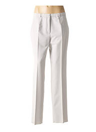 Pantalon droit fermeture zippée sous rabat boutonné gris PAUPORTÉ femme