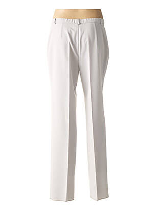 Pantalon droit fermeture zippée sous rabat boutonné gris PAUPORTÉ femme