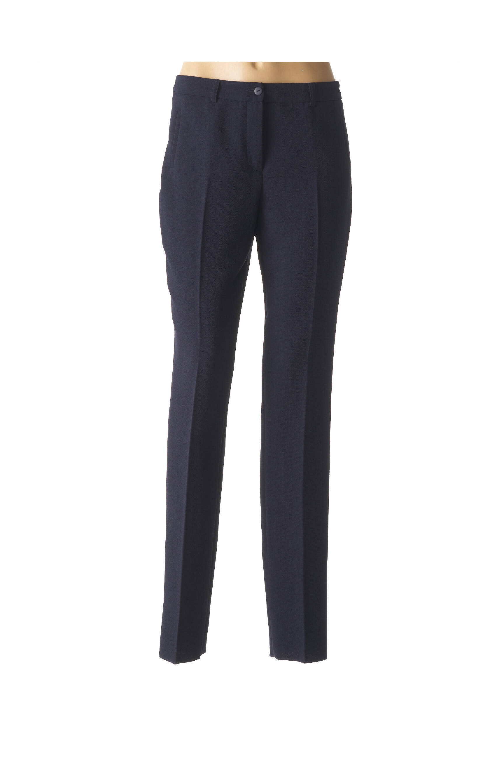 Pantalon slim taille haute taille haute bleu PAUPORTÉ femme