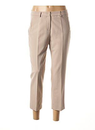 Pantalon 7/8 tissage popeline taille normale beige PAUPORTÉ femme