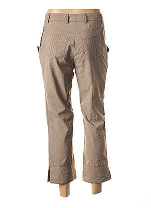 Pantalon 7/8 fermeture zippée sous rabat boutonné taille basse gris WBG femme