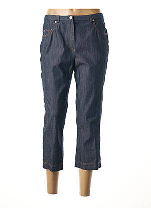Pantacourt taille élastique bleu PAUPORTÉ femme
